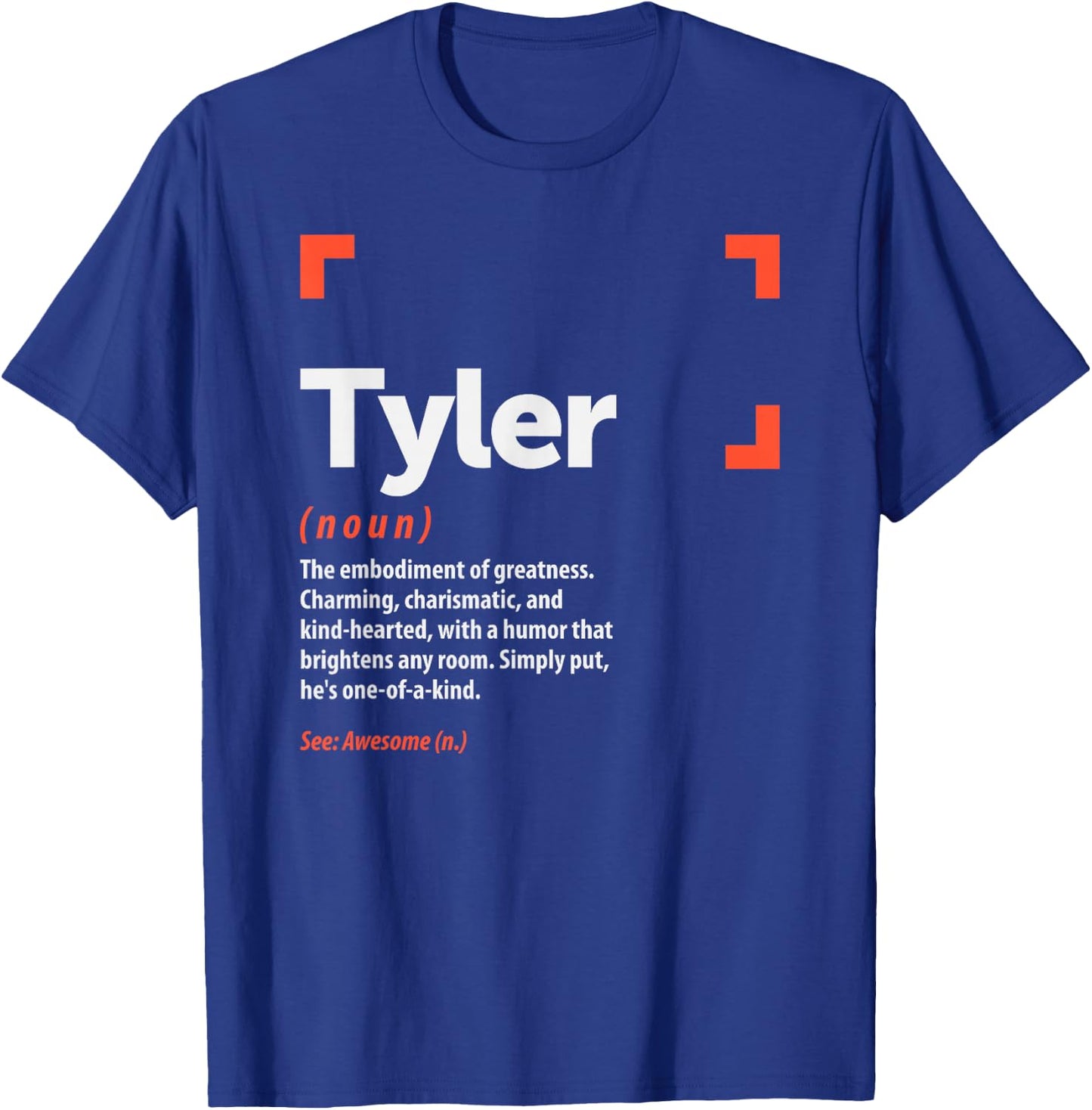 Tyler Definition Personalized Name Tyler T-Shirt - T-Shirt | Royal