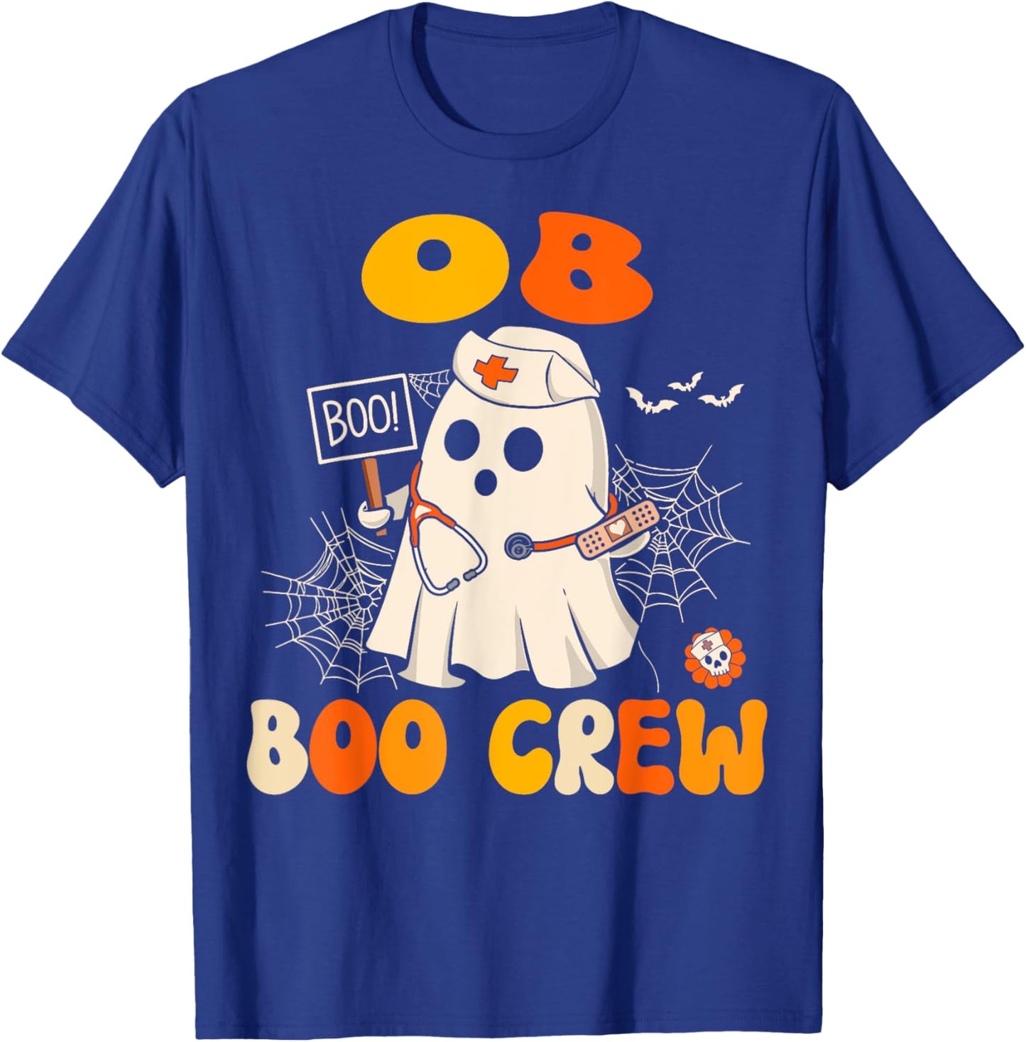 Groovy OB Nurse Funny Halloween Costume OB Gyn Nurse T-Shirt - T-Shirt | Royal