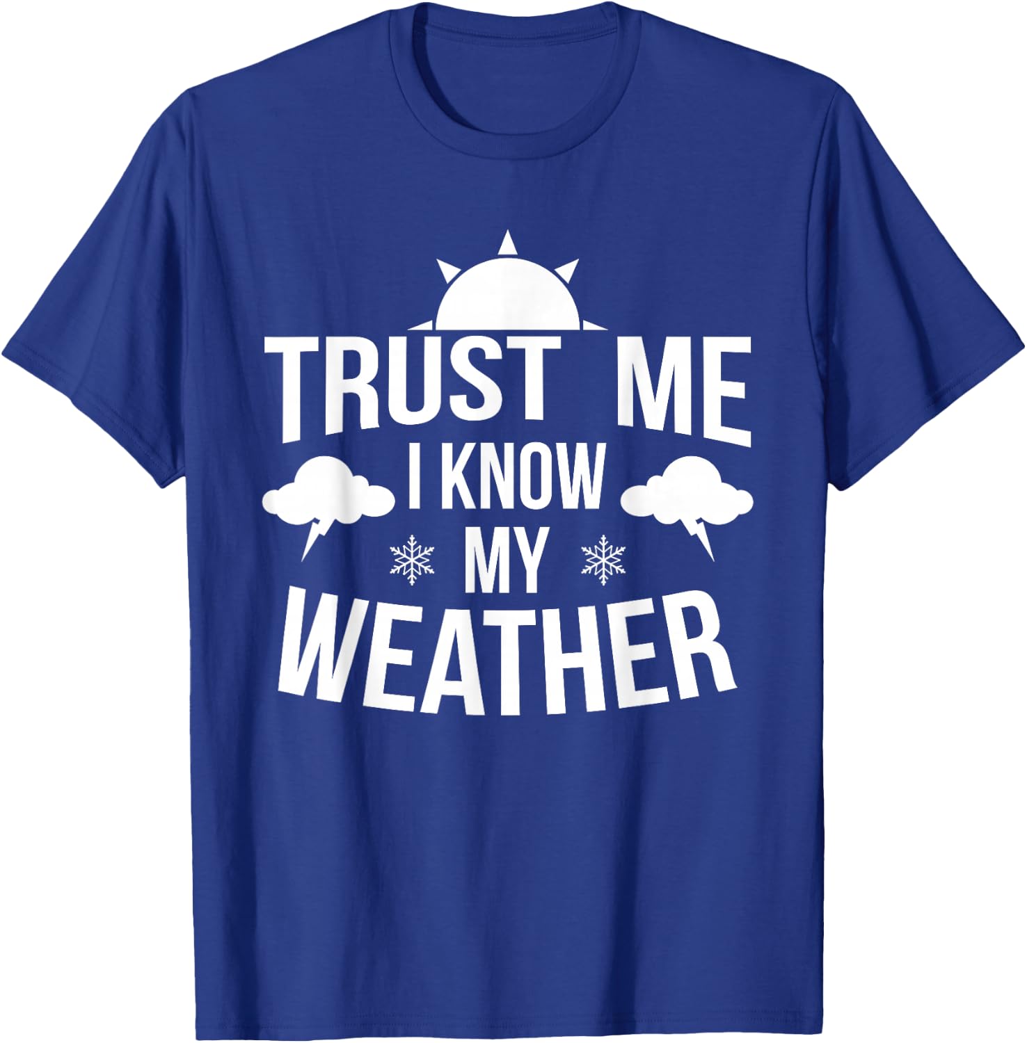 Weather Meteorologist Gift Forecaster Weatherman Climate Fun T-Shirt - T-Shirt | Royal