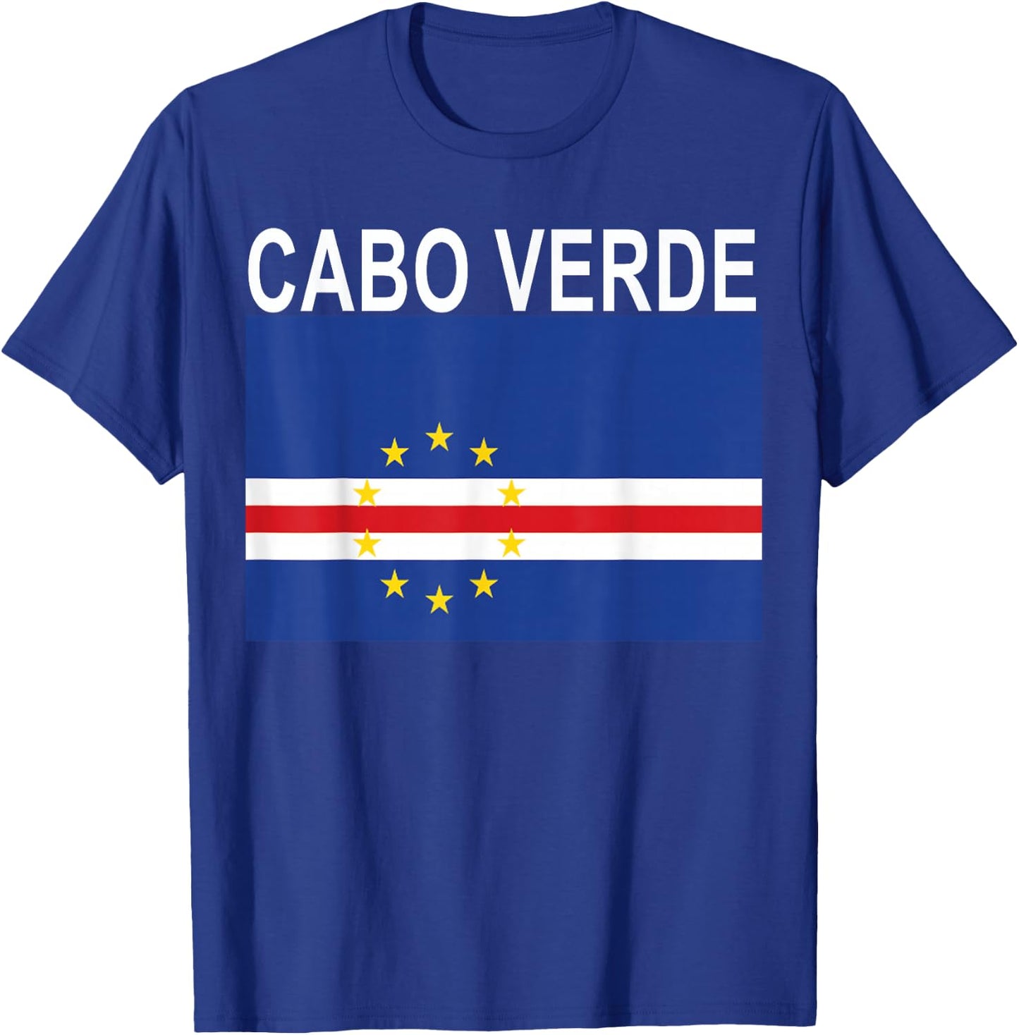Cabo Verde Flag Design T-Shirt - T-Shirt | Royal