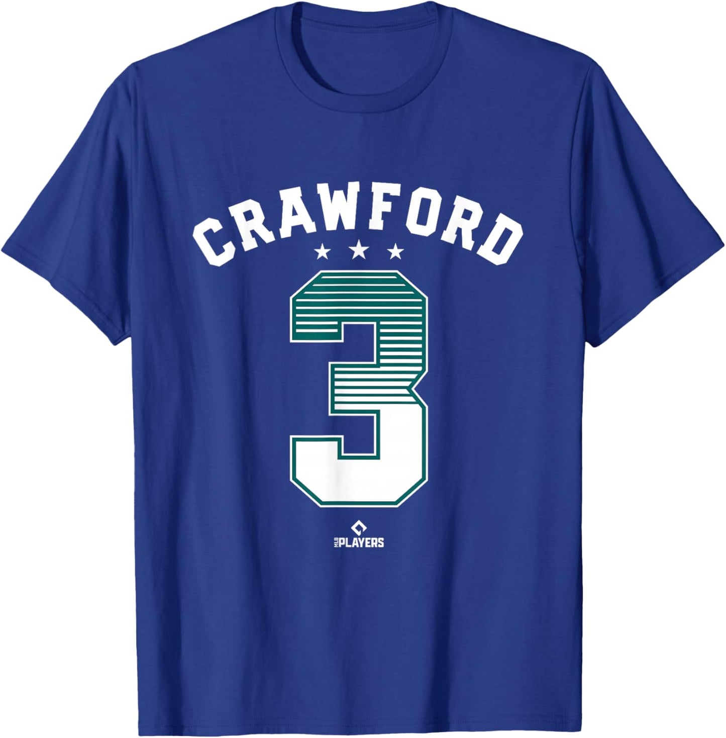 JP Crawford 3 Seattle MLBPA T-Shirt - T-Shirt | Royal