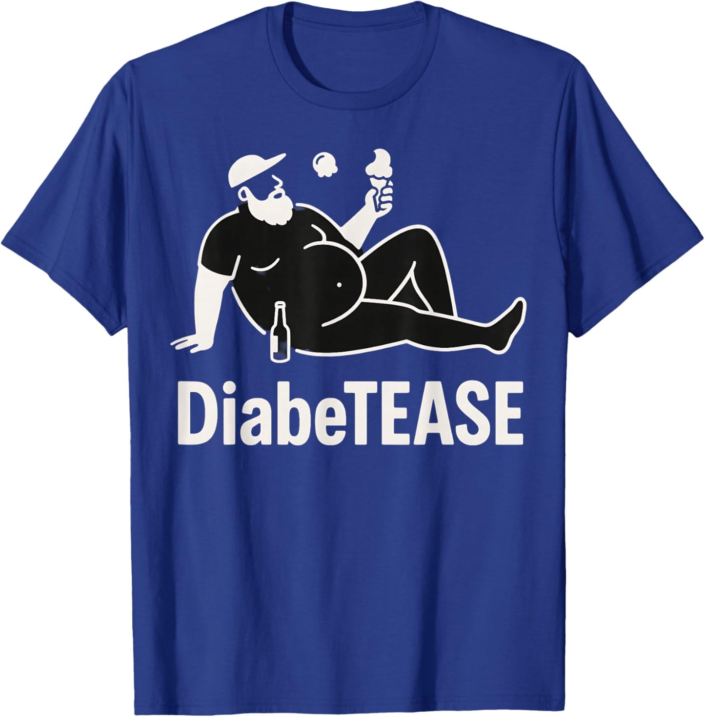 DiabeTEASE Dad Joke Diabetes Pun Funny Graphic T-Shirt - T-Shirt | Royal
