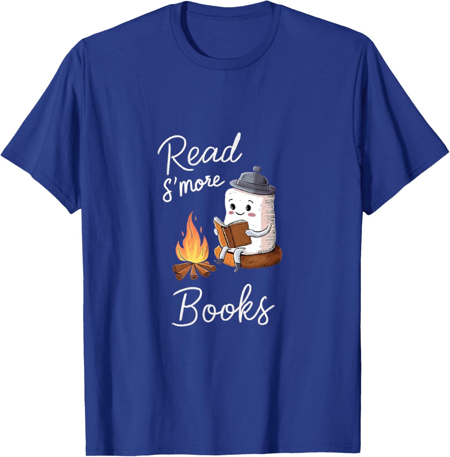 Read S'more Books Cute Campfire | Reading Book Lovers T-Shirt - T-Shirt | Royal