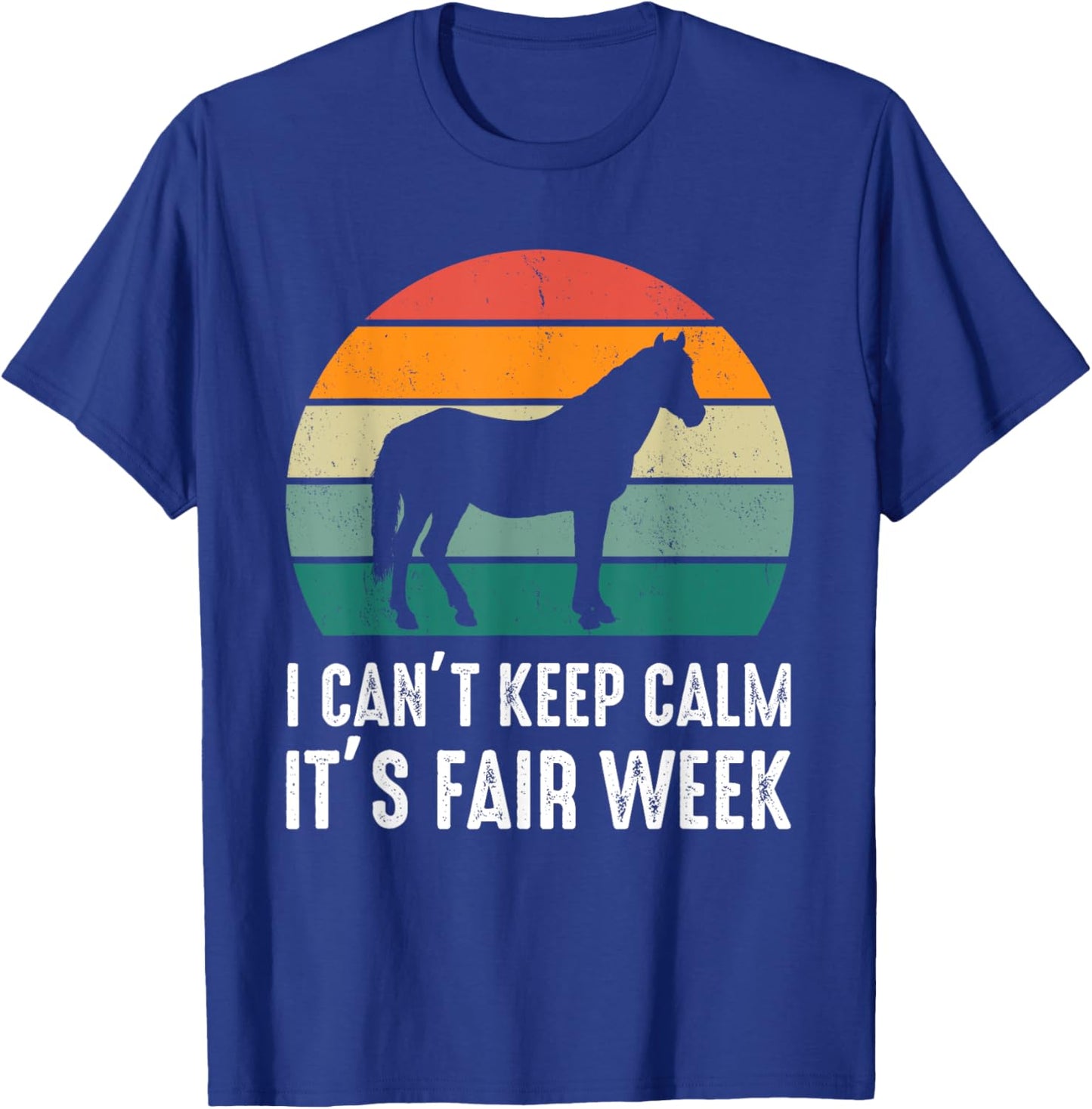 Retro State and County Fair Show Horse Equestrian Showing T-Shirt - T-Shirt | Royal