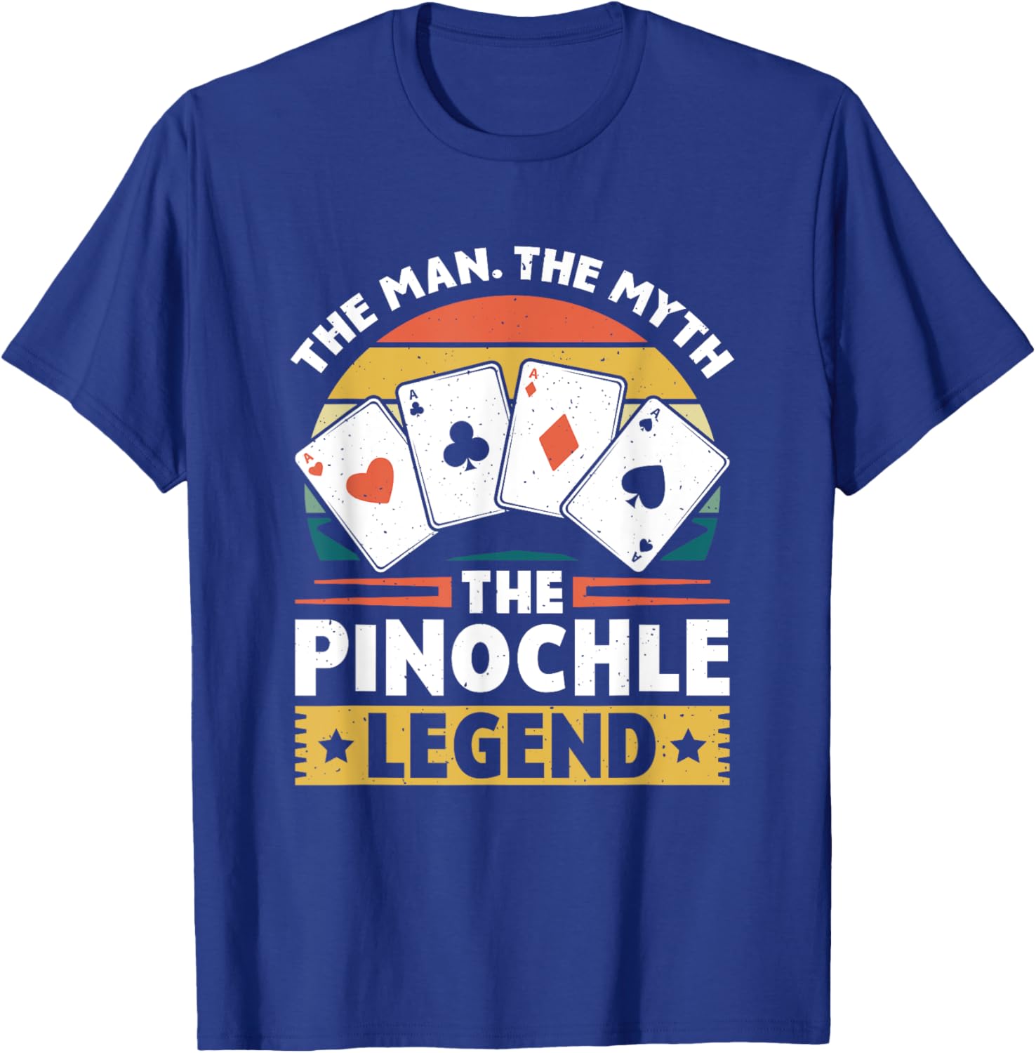 Pinochle Legend - Card Game Funny Pinochle Vintage Pinochle T-Shirt - T-Shirt | Royal