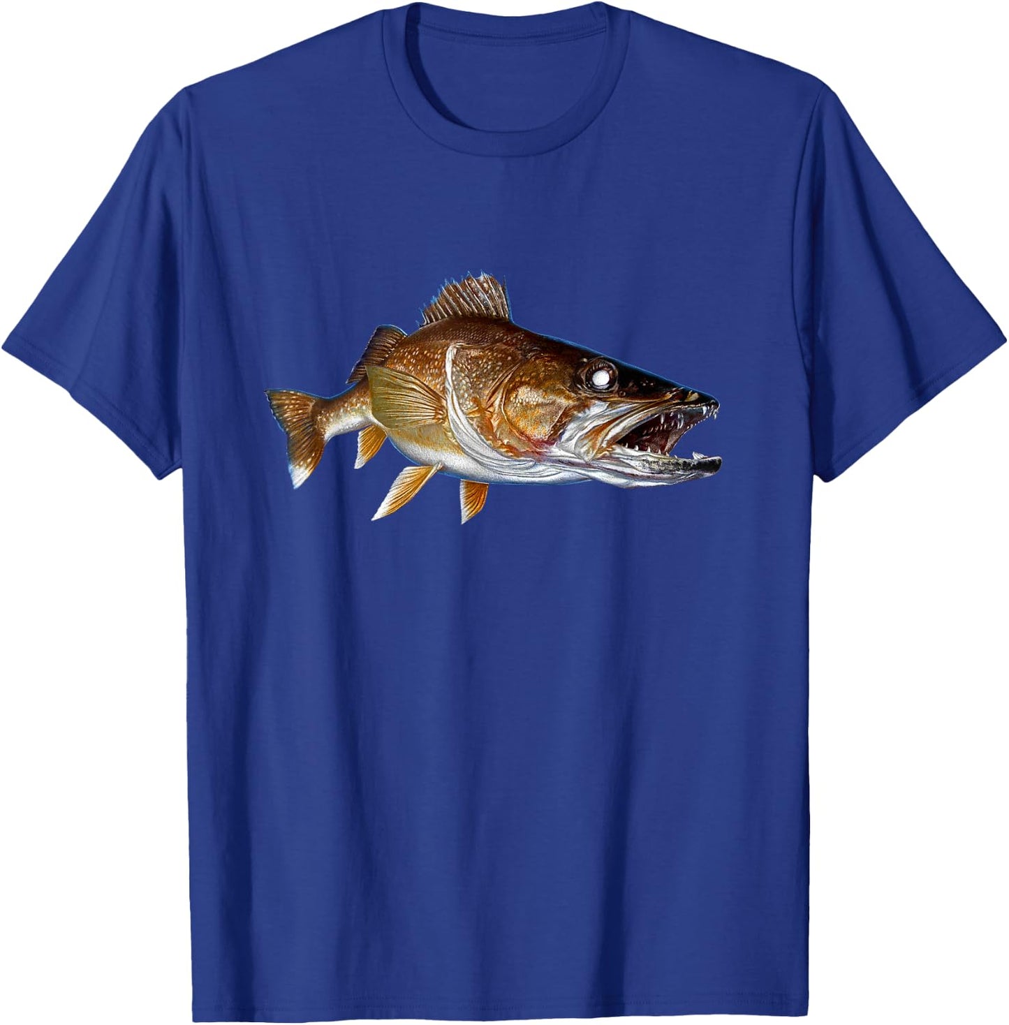 Walleye Fish Art Walleye Fishing Clothing Gift Fisherman T-Shirt - T-Shirt | Royal