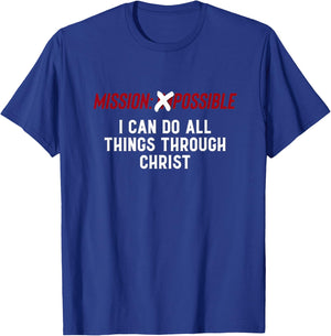 Mission Possible Missionary Gift LDS Elders, Sisters T-Shirt - T-Shirt | Royal