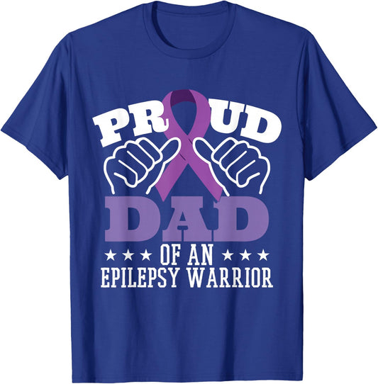 Proud Dad Of An Epilepsy Warrior T-Shirt - T-Shirt | Royal