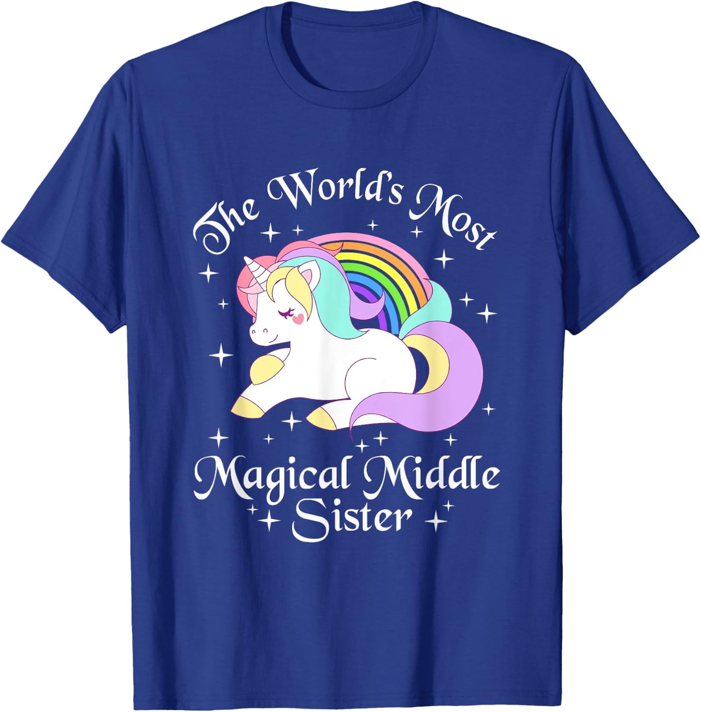 Magical Middle Sister Unicorn Sister Gifts Girls T-Shirt - T-Shirt | Royal