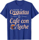 Raised on Croquetas and Cafe con Leche Cuban Gift design T-Shirt - T-Shirt | Royal