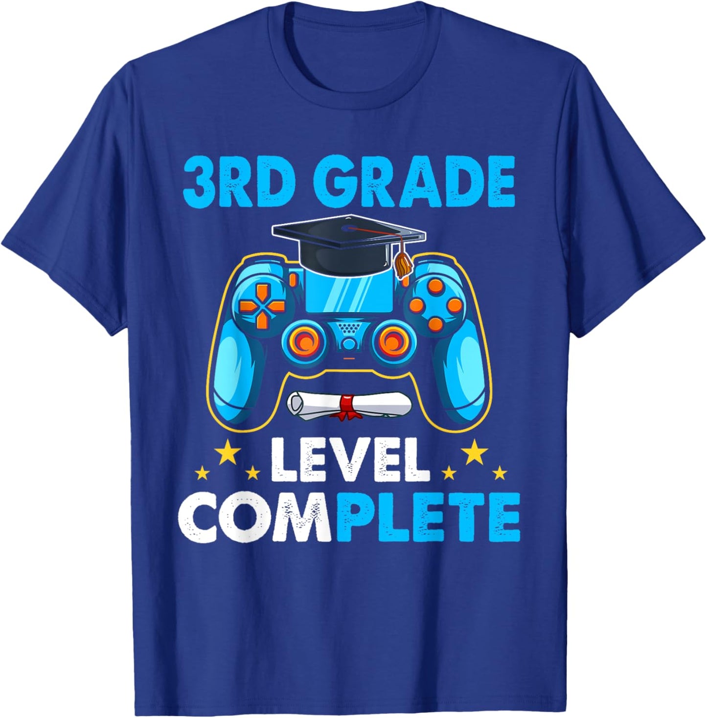 3rd Grade Level Complete Last Day Of School Graduate Boys T-Shirt - T-Shirt | Royal
