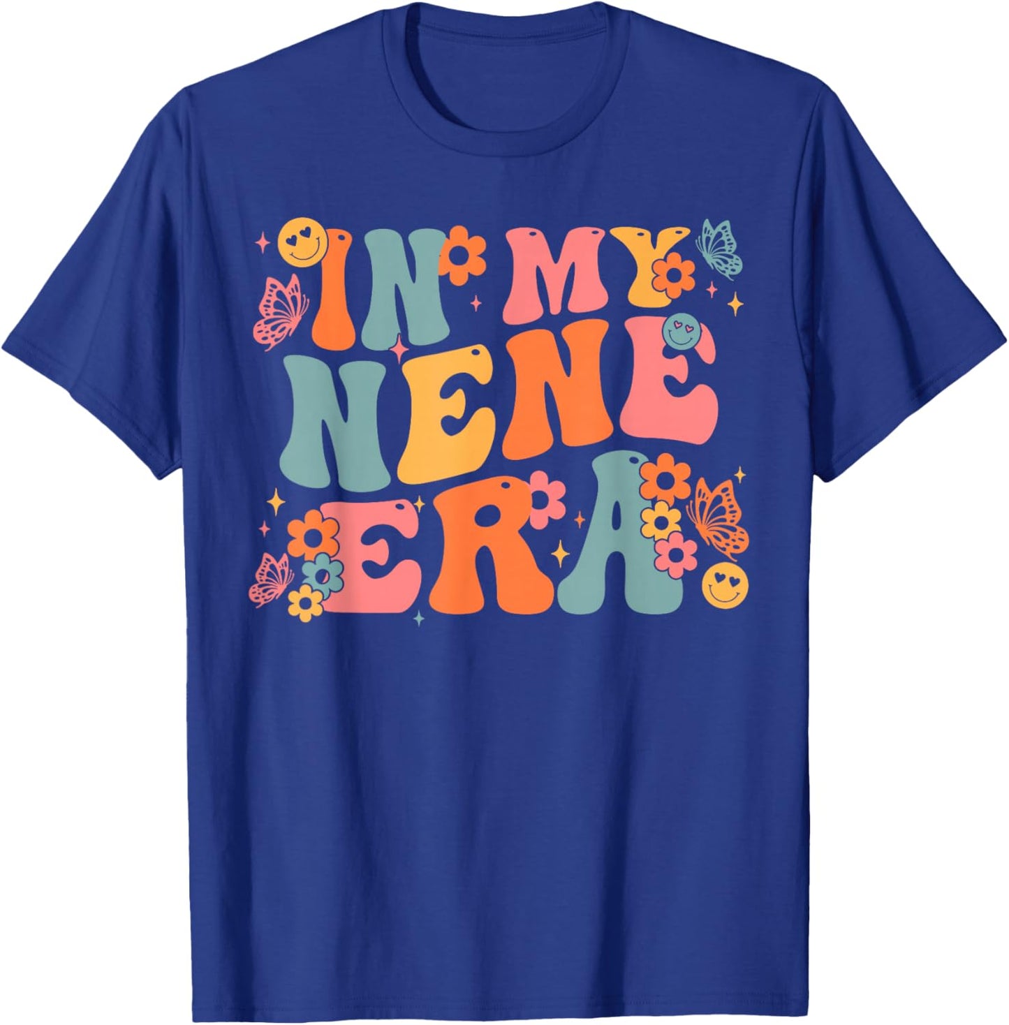 Retro Groovy In My Nene Era Baby Announcement T-Shirt - T-Shirt | Royal