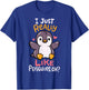 Cute Penguin I Just Really Love Penguins Ok Baby Gift T-Shirt - T-Shirt | Royal
