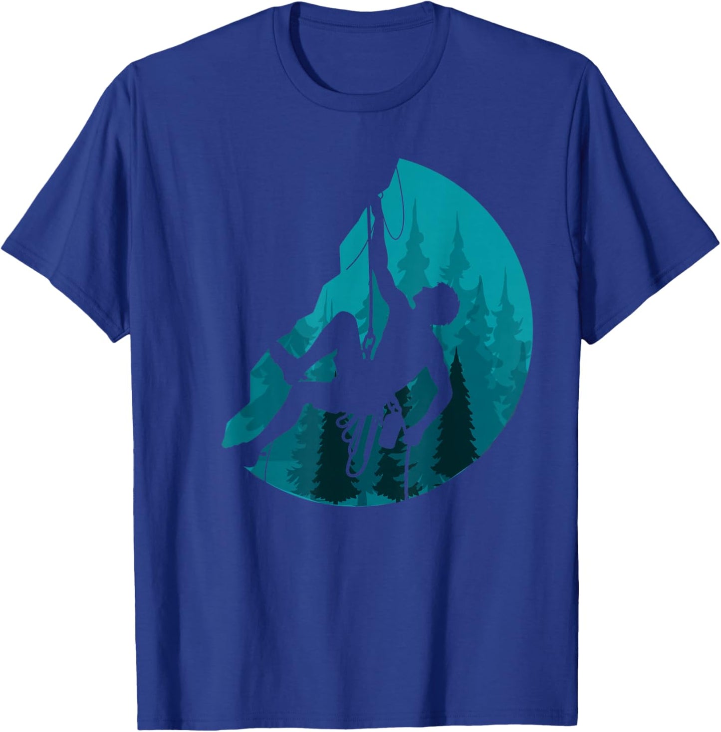 Forest Climber Bouldering Climb Outdoor Rock Climbing T-Shirt - T-Shirt | Royal