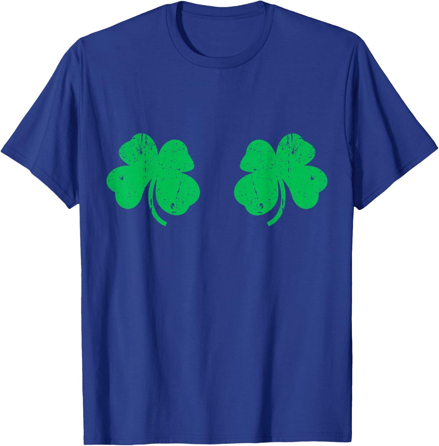 Shamrock Boobs Shirt Irish Boobies St Patricks Day T-Shirt - T-Shirt | Royal