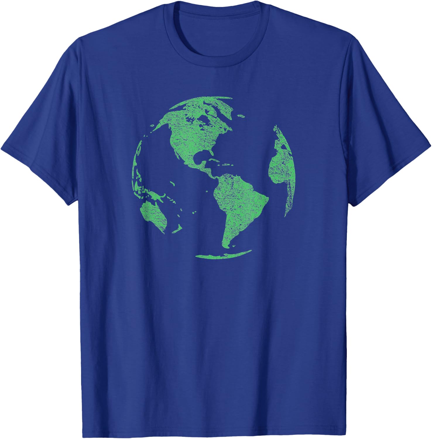 Earth Day Save Our Planet Climate Change Globe World Map T-Shirt - T-Shirt | Royal