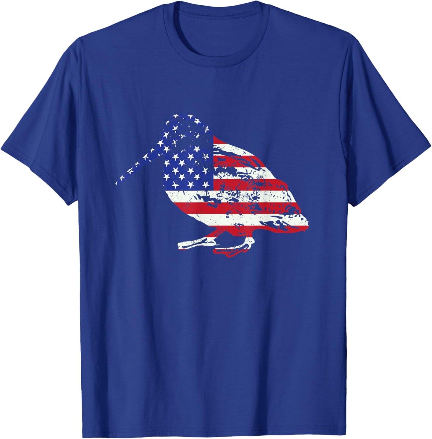 American Flag Woodcock Hunter Timberdoodle Bogsucker Gifts T-Shirt - T-Shirt | Royal