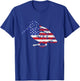 American Flag Woodcock Hunter Timberdoodle Bogsucker Gifts T-Shirt - T-Shirt | Royal
