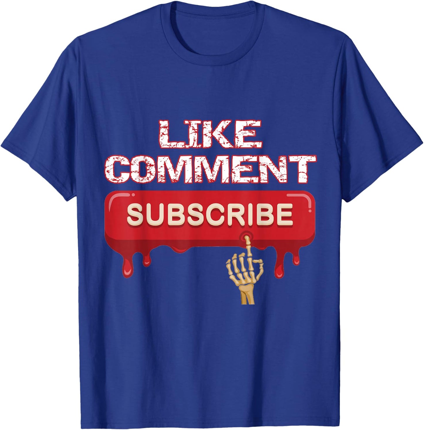 Social Media Vlogger Gegefmir Comment Subscribe T-Shirt - T-Shirt | Royal