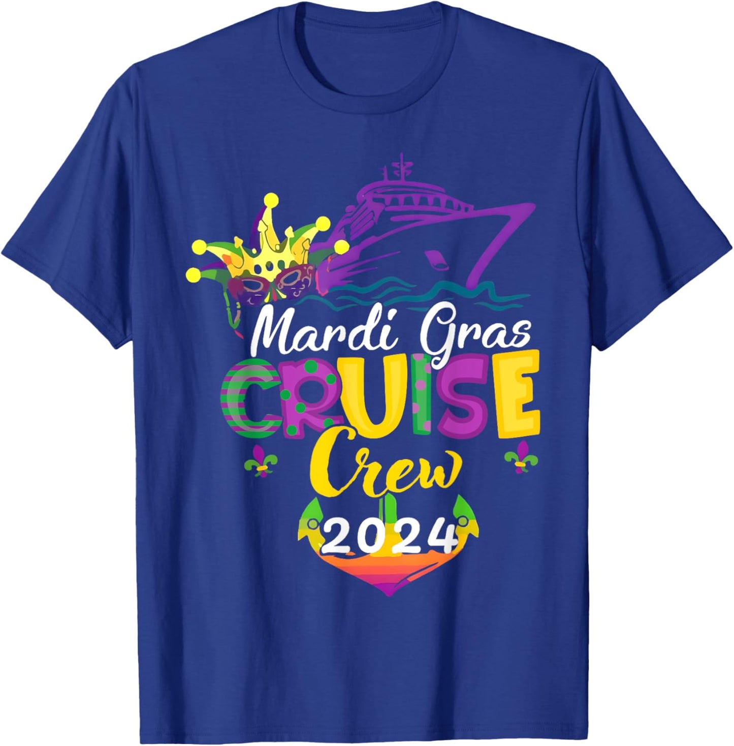 Mardi Gras Cruise 2024 Ship Family Matching Trip New Orleans T-Shirt - T-Shirt | Royal