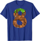 Pixel 8yr Birthday Number Eight 8 Year Old 8th Video Gamer T-Shirt - T-Shirt | Royal