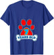 7 Year Old 7th Birthday Paw Themed Party Gift Boys Girls T-Shirt - T-Shirt | Royal