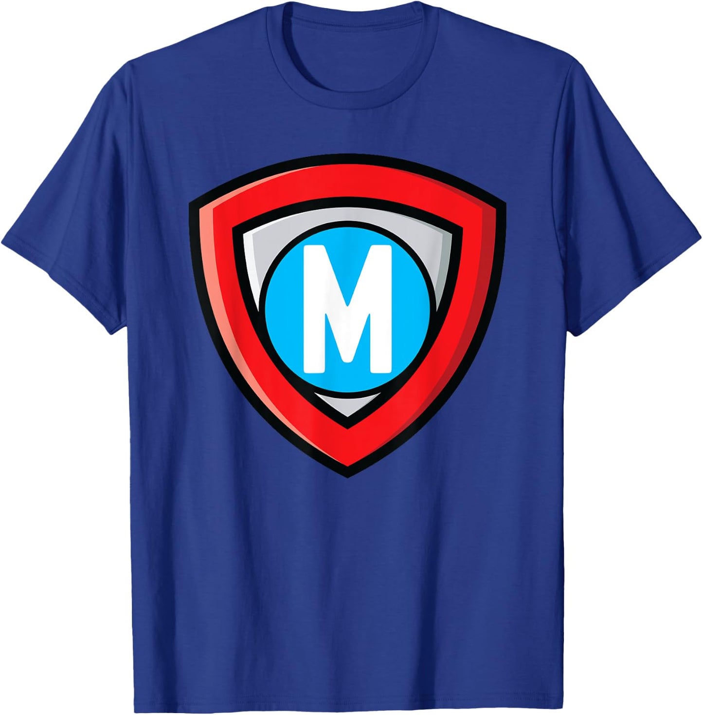 Letter M - Superhero symbol T-Shirt - T-Shirt | Royal