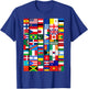 60 Flags of the Countries of the World, Global Unity T-Shirt - T-Shirt | Royal