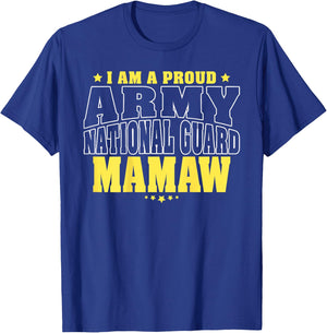 I Am A Proud Army National Guard Mamaw - Military Grandma T-Shirt - T-Shirt | Royal