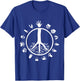 Peace Sign Tree Roots Animal Footprints Vegan T-Shirt - T-Shirt | Royal