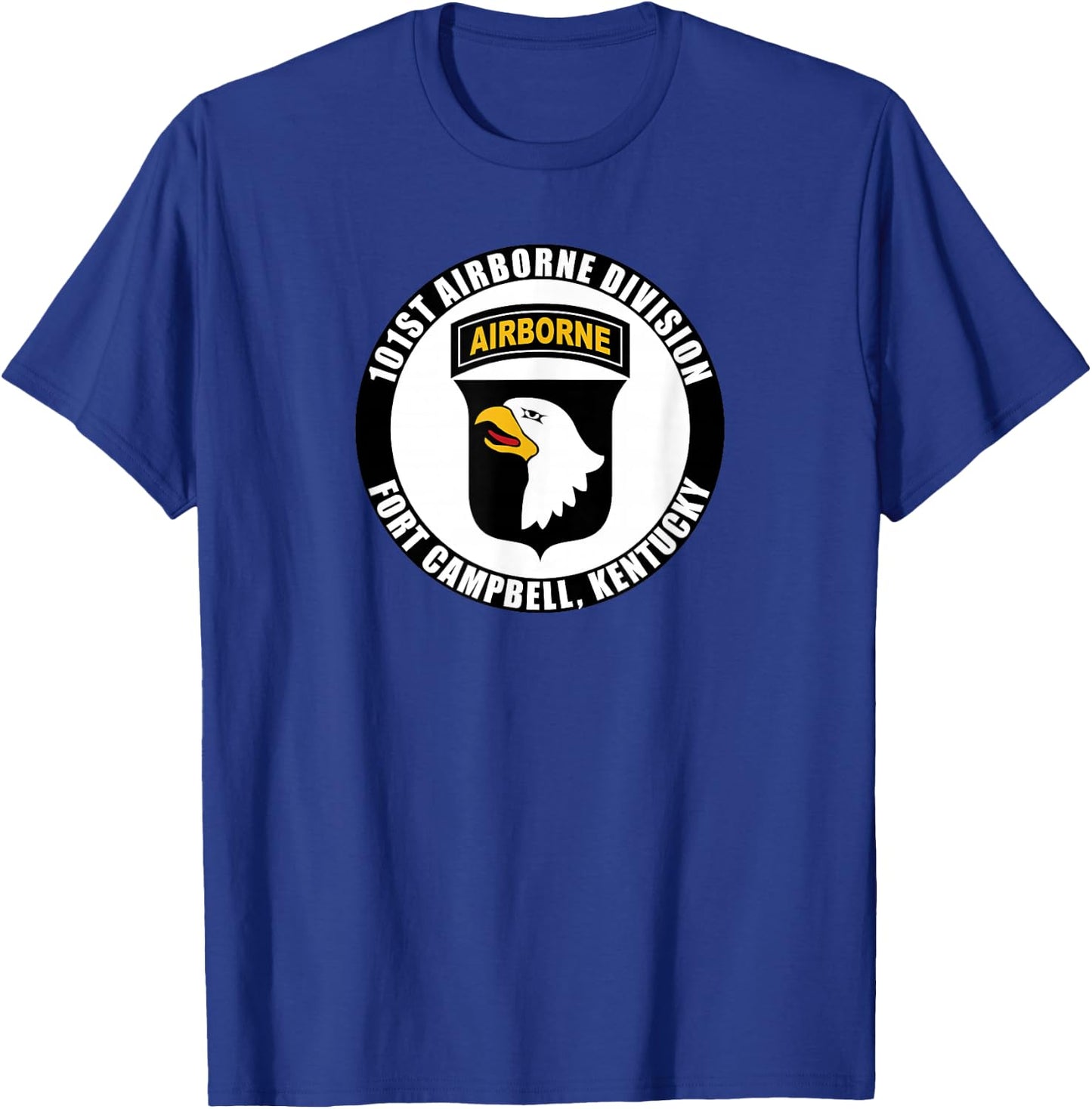 101st Airborne Division Fort Campbell Kentucky Emblem Vet T-Shirt - T-Shirt | Royal
