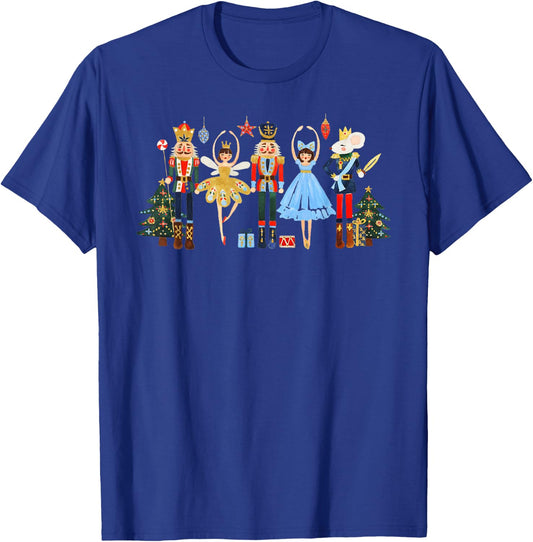 Retro Nutcracker Ballet Christmas Tree Shirts Girl T-Shirt - T-Shirt | Royal