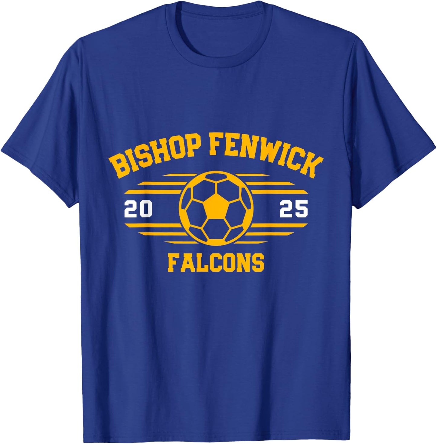 Bishop Fenwick Falcons Soccer Ball 2025 T-Shirt - T-Shirt | Royal