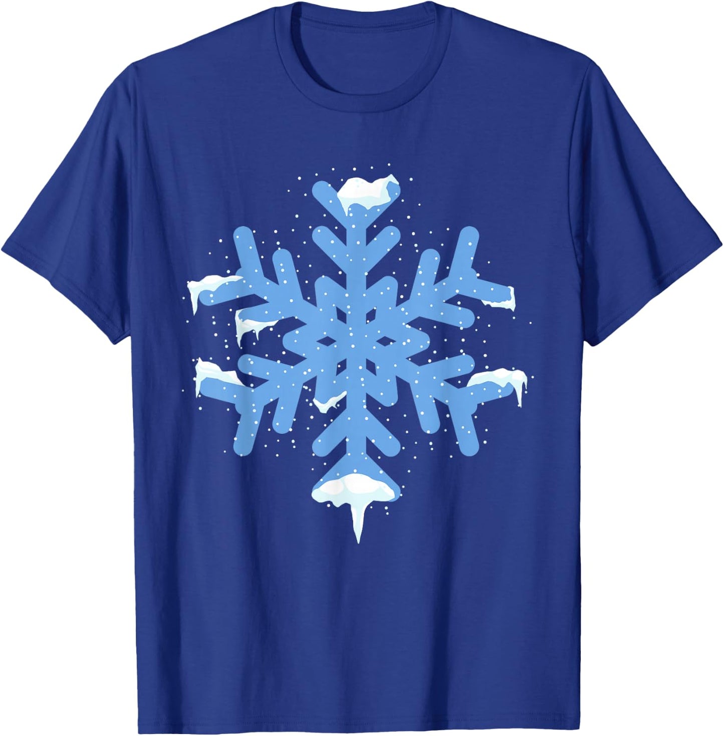 Snowflake Christmas Winter Cold Snow Flake Snowing T-Shirt - T-Shirt | Royal