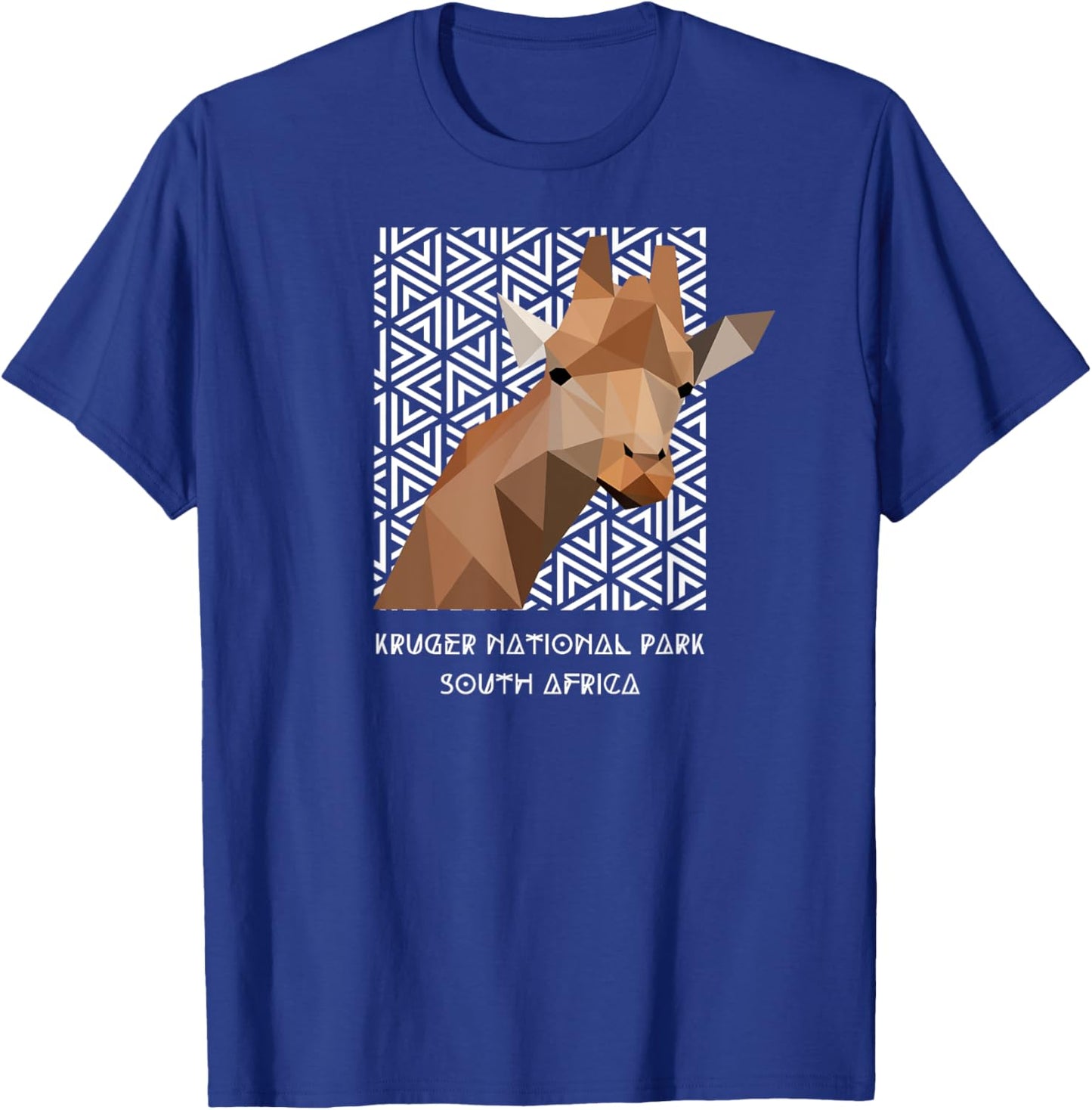 Kruger National Park South Africa Safari Geometric Giraffe T-Shirt - T-Shirt | Royal