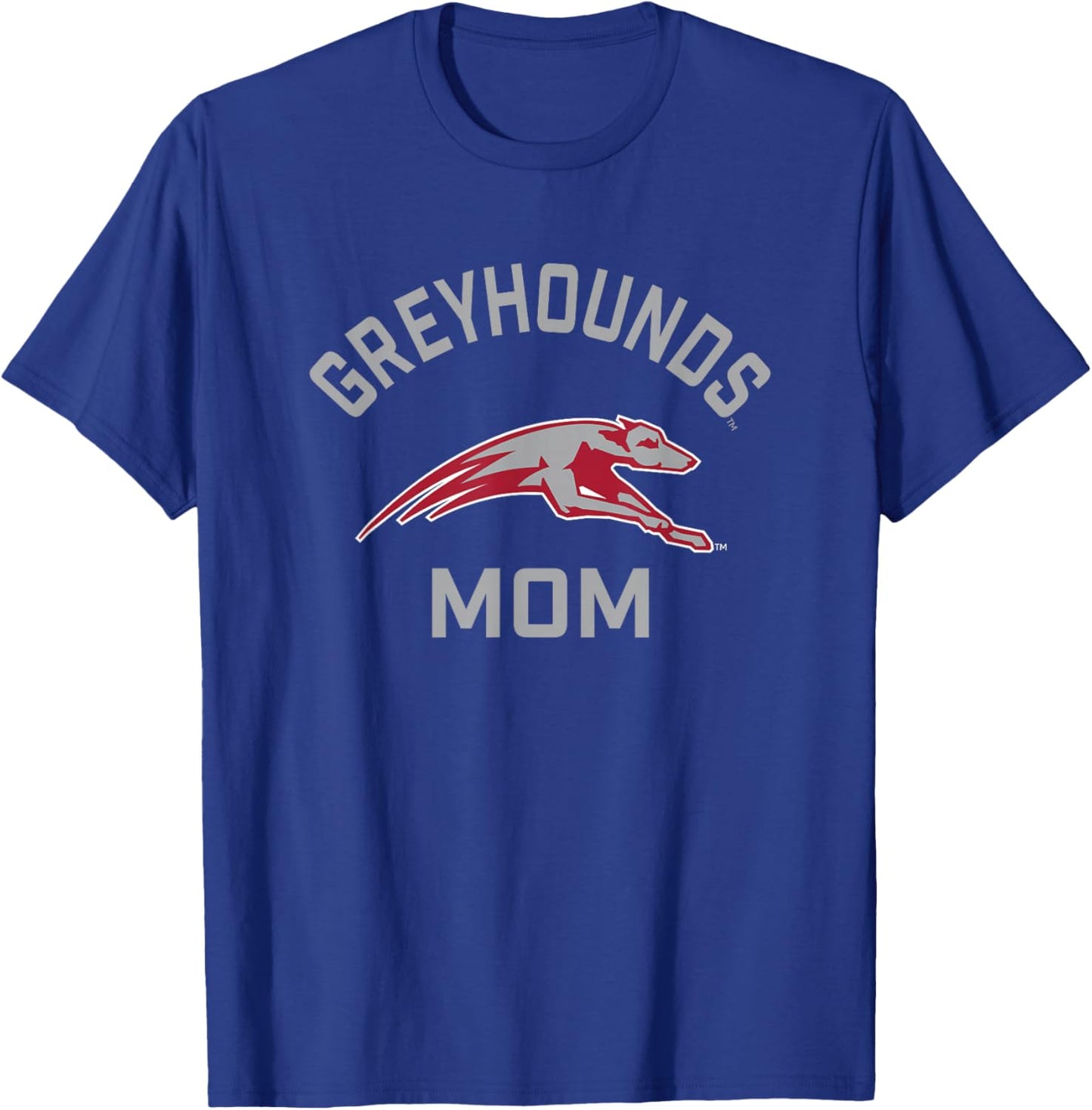 Campus Lab UIndy Greyhounds Arched Mom - -Adults, Short Sleeve, Black, Small T-Shirt - T-Shirt | Royal