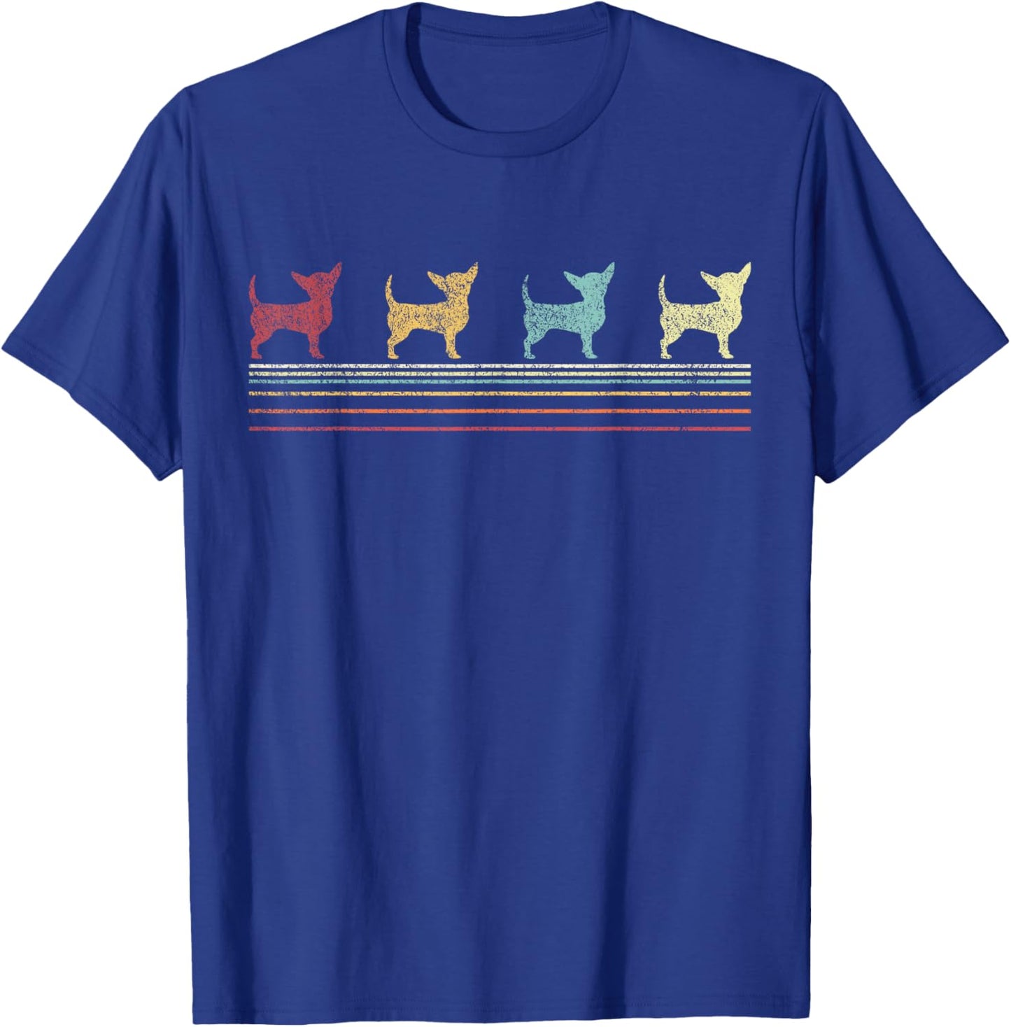 Funny Chihuahua Mom Chihuahua Dad Retro Vintage Chihuahua T-Shirt - T-Shirt | Royal