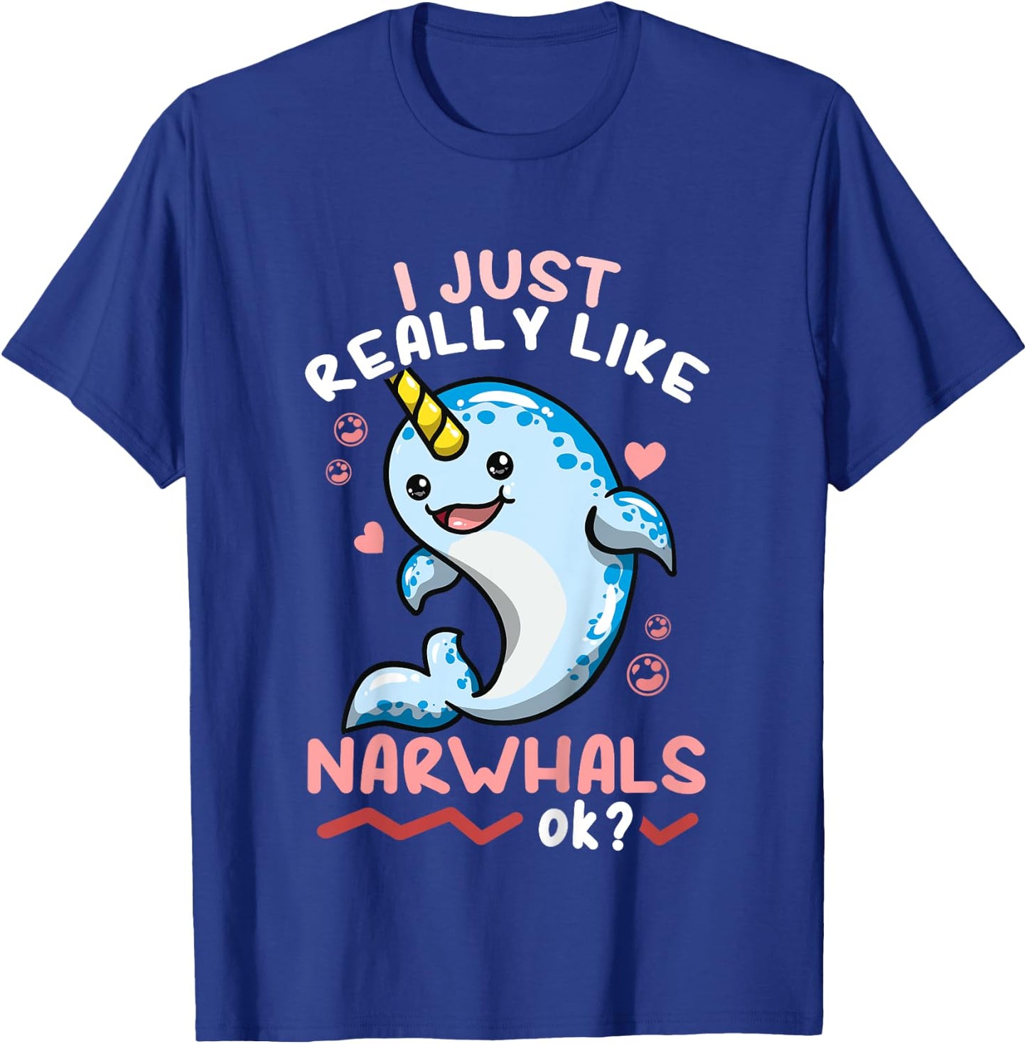 Kids Narwhal Cute T-Shirt - T-Shirt | Royal