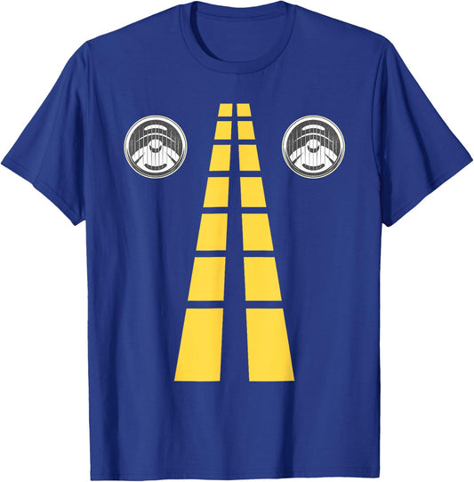 Deer Headlights with Road Markings Couples Costume Halloween T-Shirt - T-Shirt | Royal