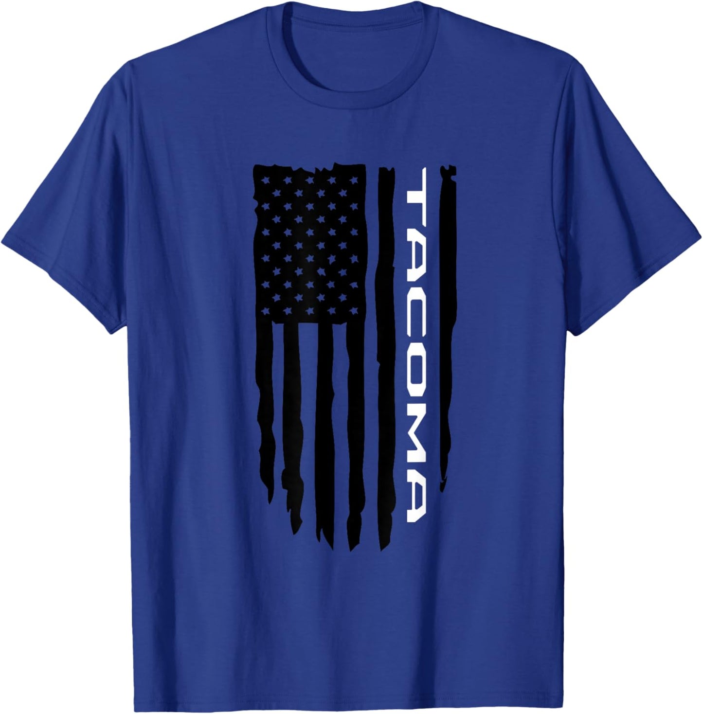 Wandering Wheels Men's Tacoma PreRunner American Flag Shirt T-Shirt - T-Shirt | Royal