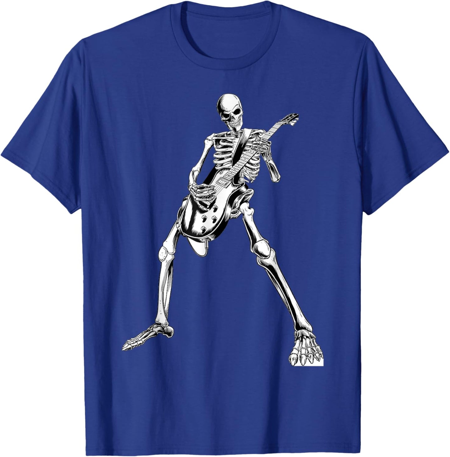 Skeleton playing guitar electric Acoustic Classical T-Shirt - T-Shirt | Royal