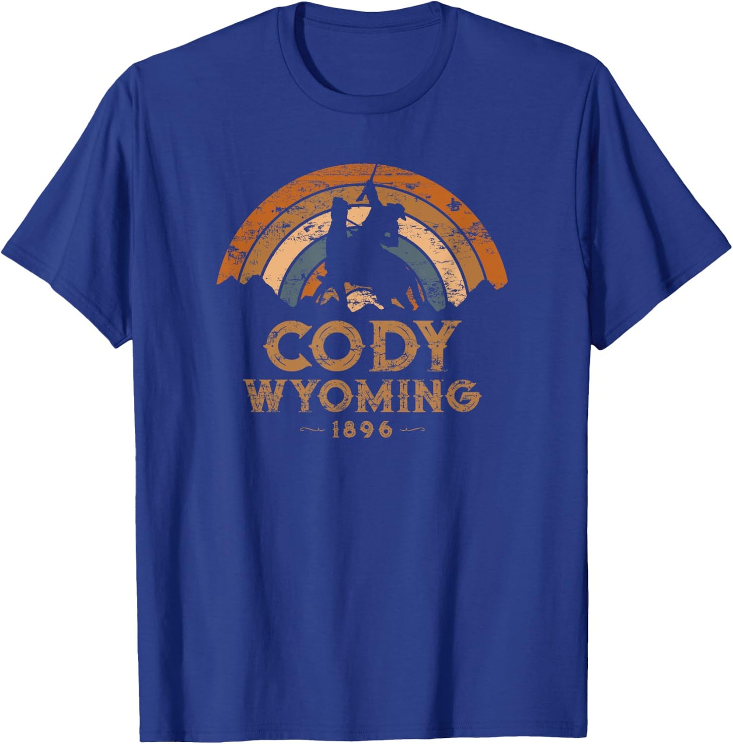 Cody Wyoming WY Retro Western Style Cowboy T-Shirt - T-Shirt | Royal