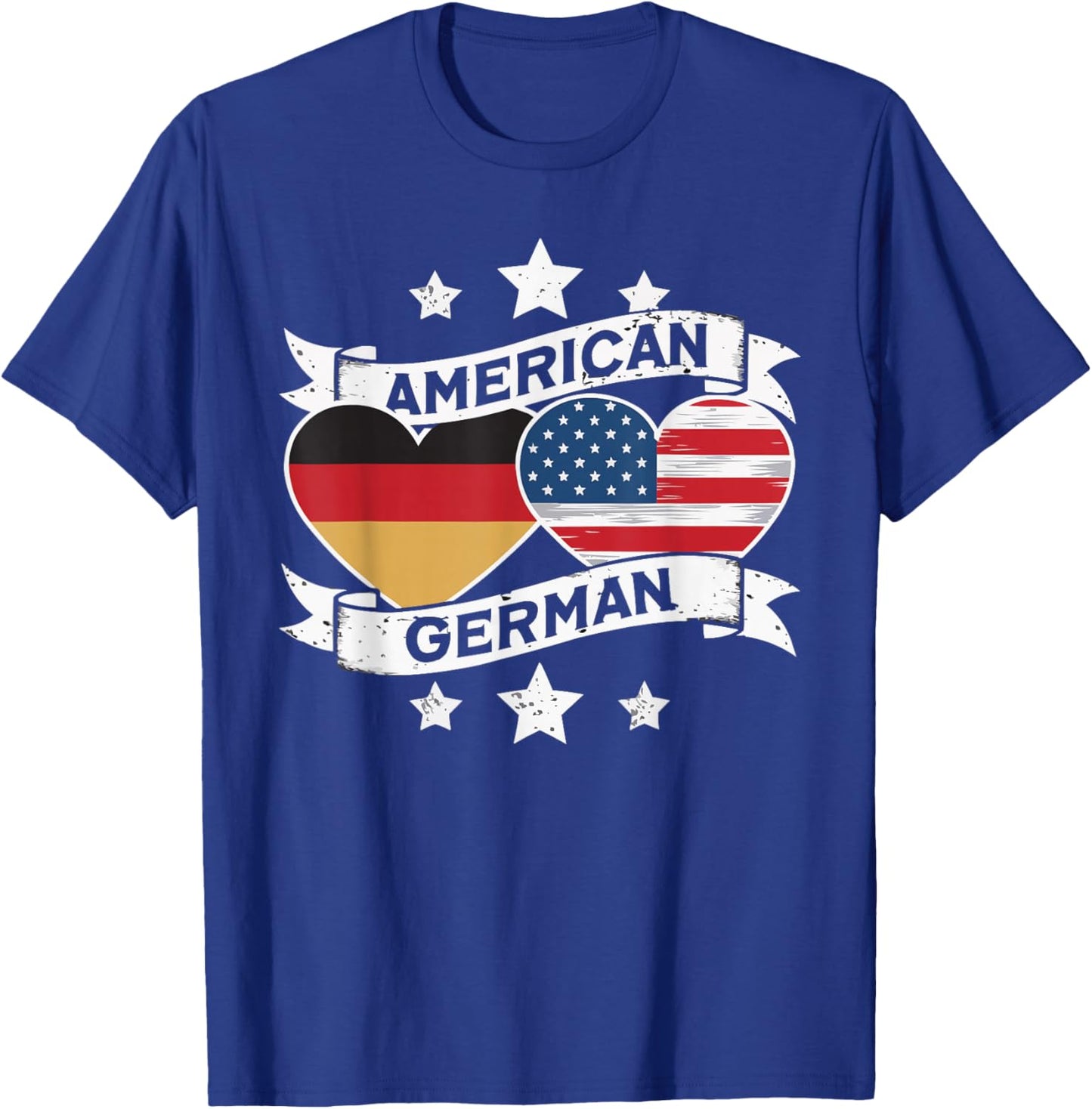 Half German Half American USA Flag Germany America T-Shirt - T-Shirt | Royal