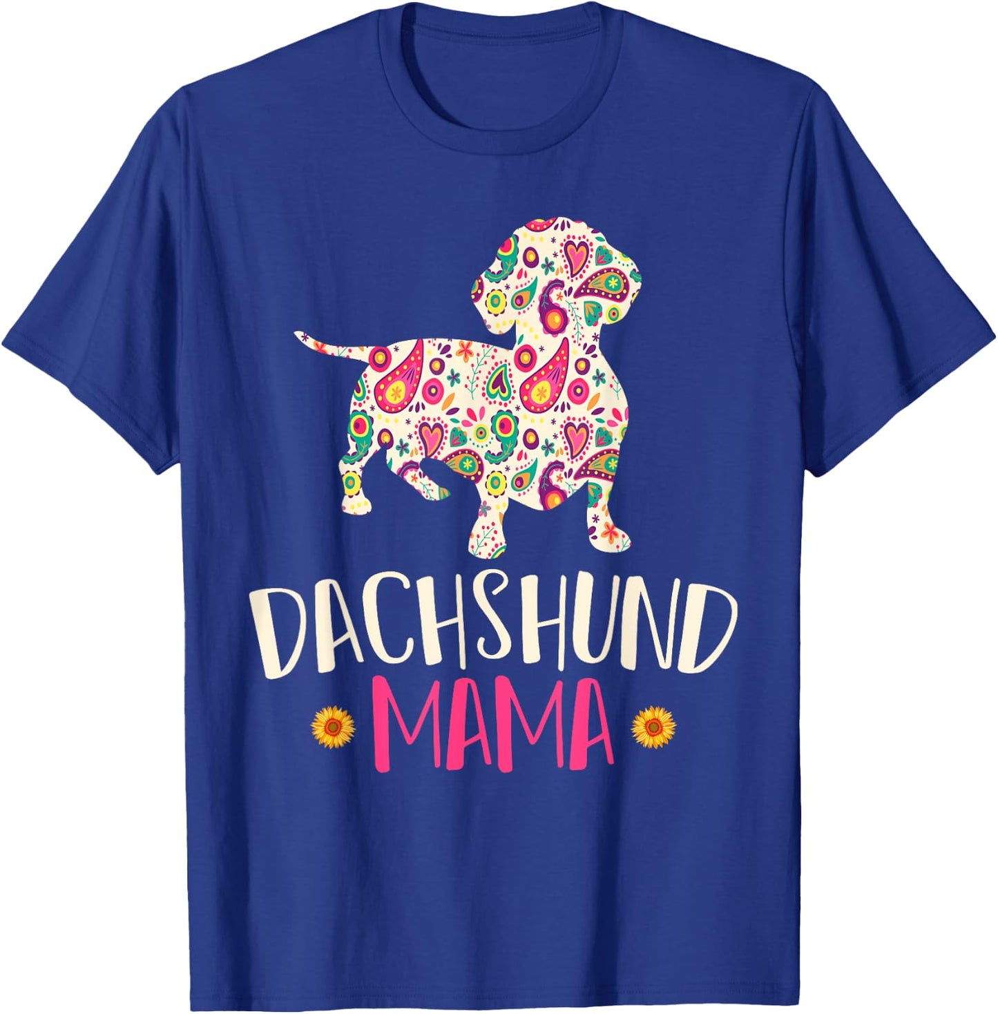Mothers Day Gift Wiener Mom Weenie Dog Vintage Dachshund T-Shirt - T-Shirt | Royal