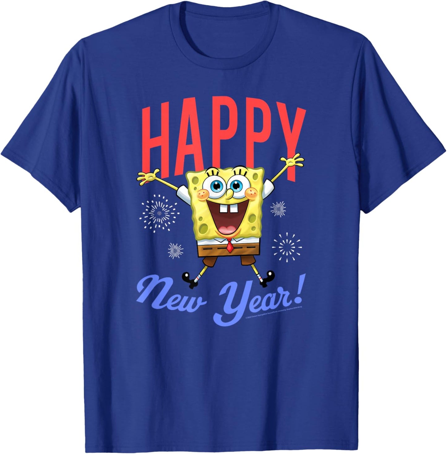 SpongeBob SquarePants Happy New Year Celebration T-Shirt - T-Shirt | Royal