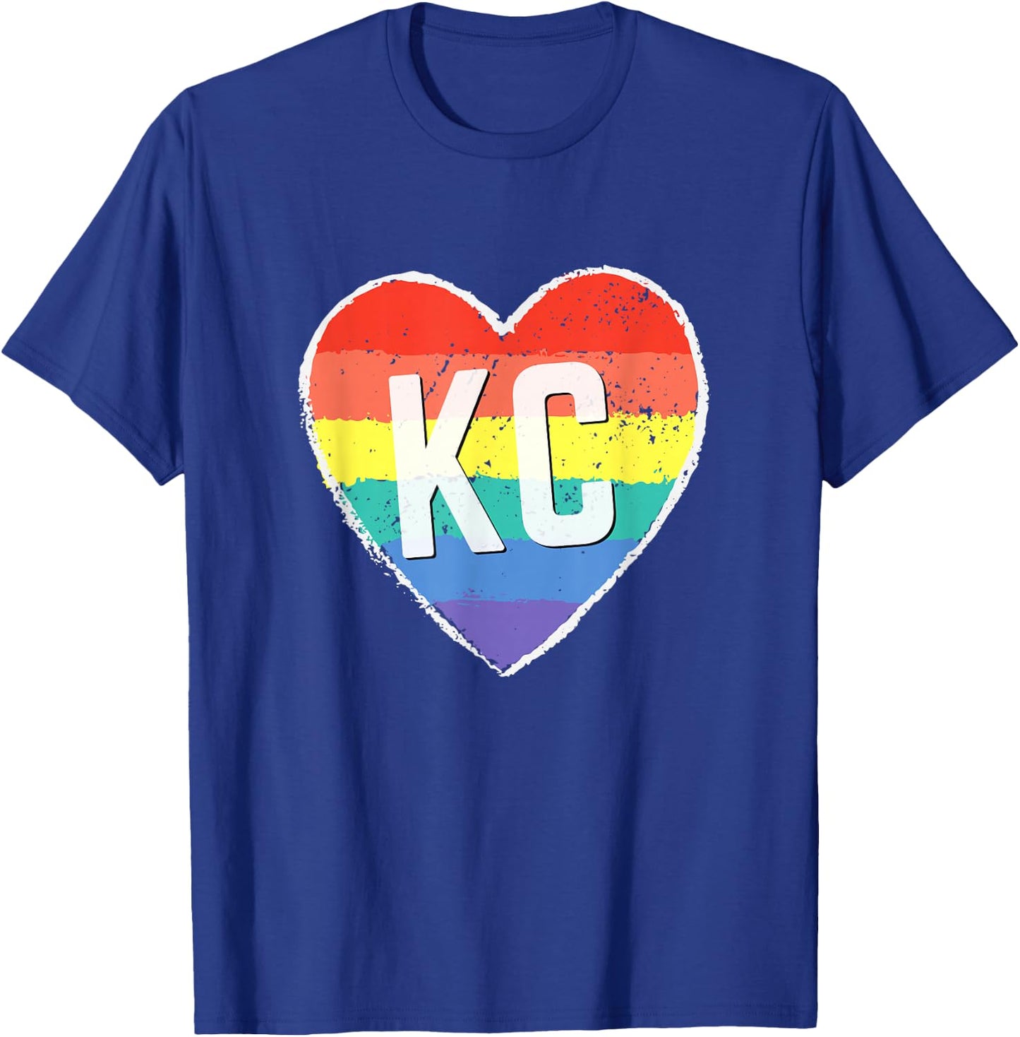Vintage Rainbow Heart KC T-Shirt - T-Shirt | Royal