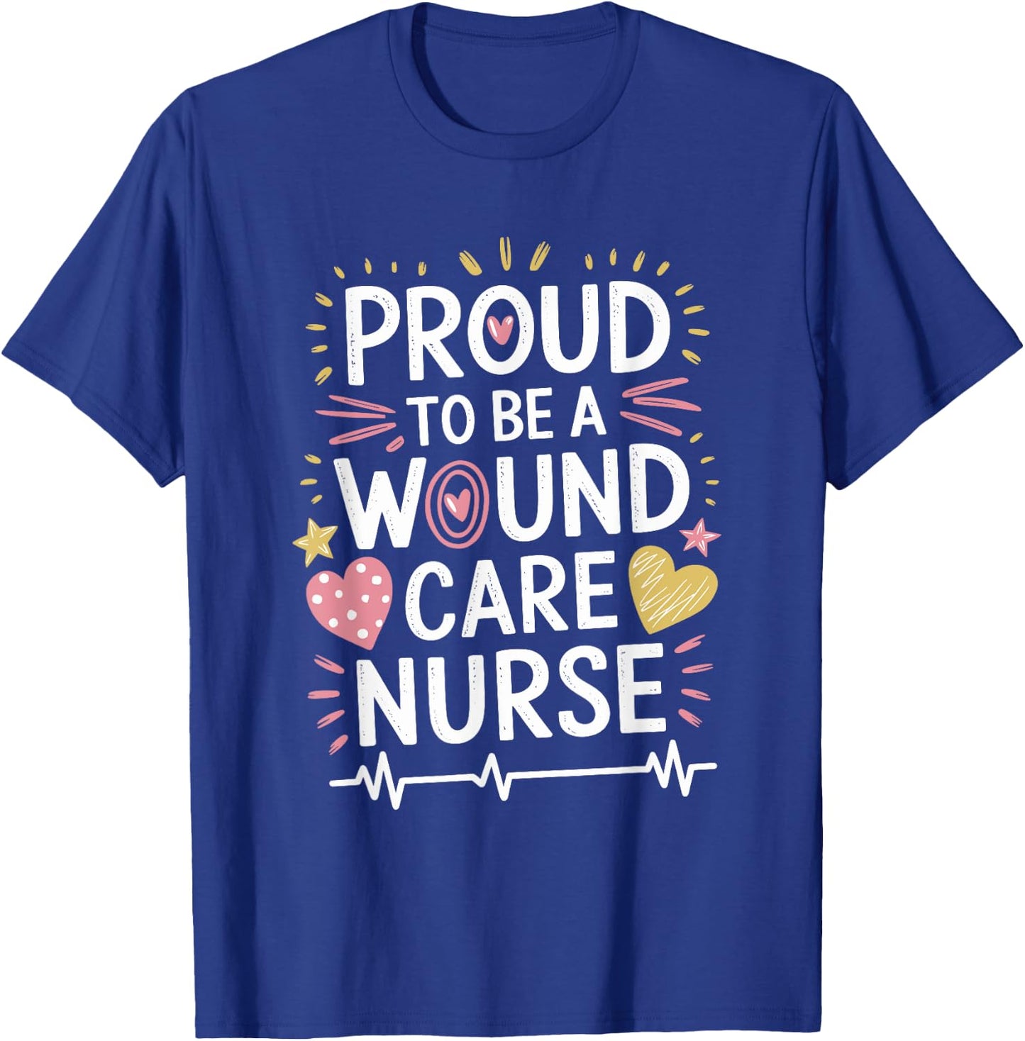 WOCN Wound Care Nurse Design Medical Ostomy Nursing T-Shirt - T-Shirt | Royal