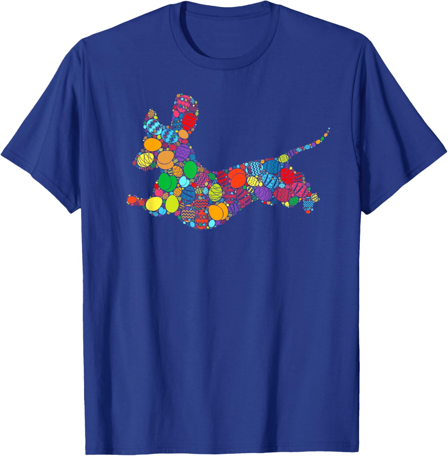 Easter Day Colorful Basket Egg Hunting Eggs - Dog Dachshund T-Shirt - T-Shirt | Royal