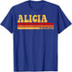 Alicia Name Personalized Cute Idea Women Vintage Alicia T-Shirt - T-Shirt | Royal