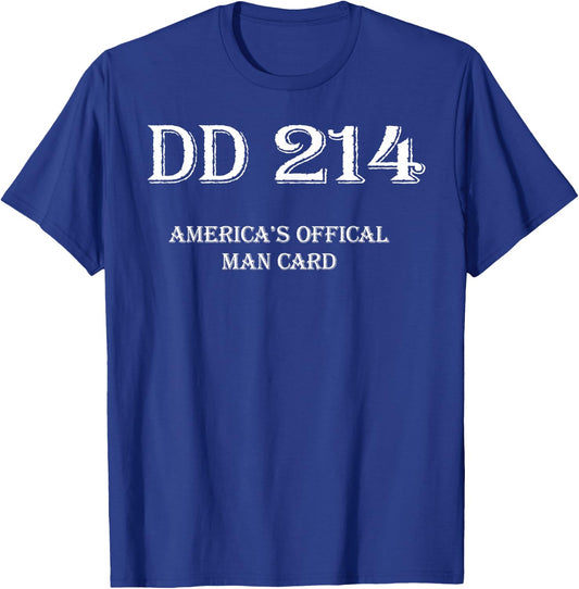 DD-214 America's Official Man Card T-Shirt - T-Shirt | Royal